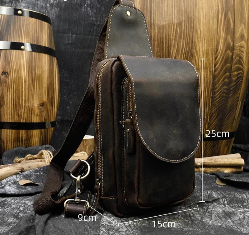 High Quality Genuine Leather Shoulder Bag For Men