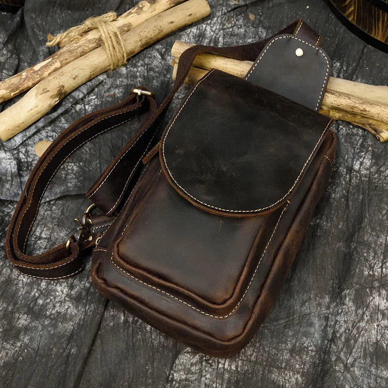 High Quality Genuine Leather Shoulder Bag For Men