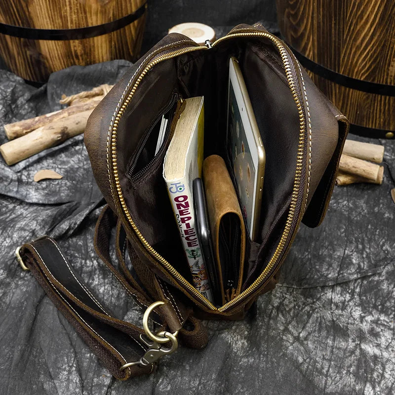 High Quality Genuine Leather Shoulder Bag For Men