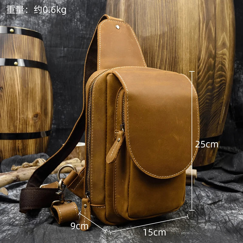 High Quality Genuine Leather Shoulder Bag For Men