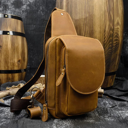 High Quality Genuine Leather Shoulder Bag For Men