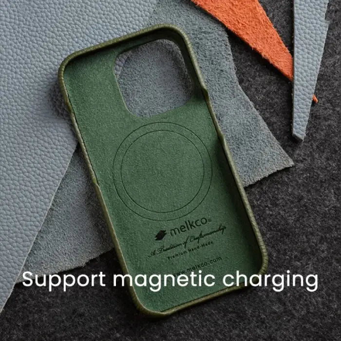 Magnetic Phone Cover - Premium Genuine Leather Case for iPhone 15 14 Pro Max Plus