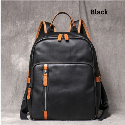 Men's Genuine Leather Travel Backpack