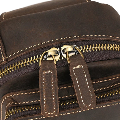 Vintage Genuine Leather Shoulder Sling Bag For Men