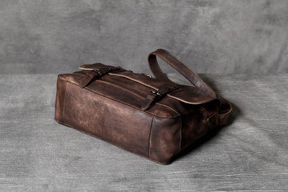 Vintage Leather Men's Shoulder Messenger Bag