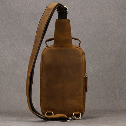 Retro Leather Crossbody Bag Men