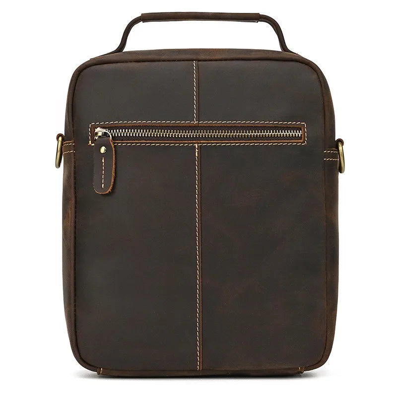 Men's Genuine Leather Messenger Bag | Vintage Casual Shoulder Bag