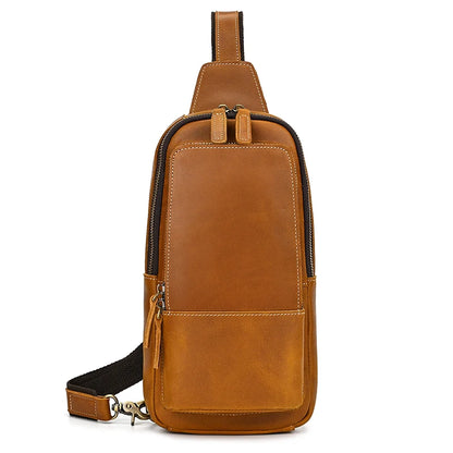 Vintage Genuine Leather Shoulder Sling Bag For Men