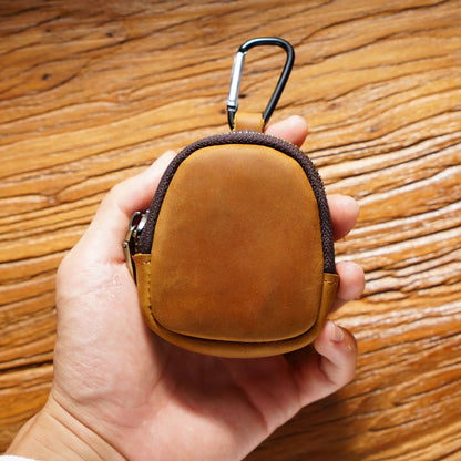 Retro-Style Multifunctional Genuine Leather Key Holder & Coin Purse