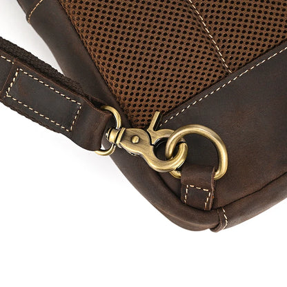 Vintage Genuine Leather Shoulder Sling Bag For Men