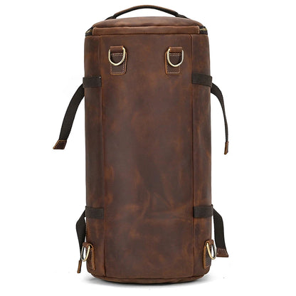 Vintage Leather Backpack / Duffle Bag For Men