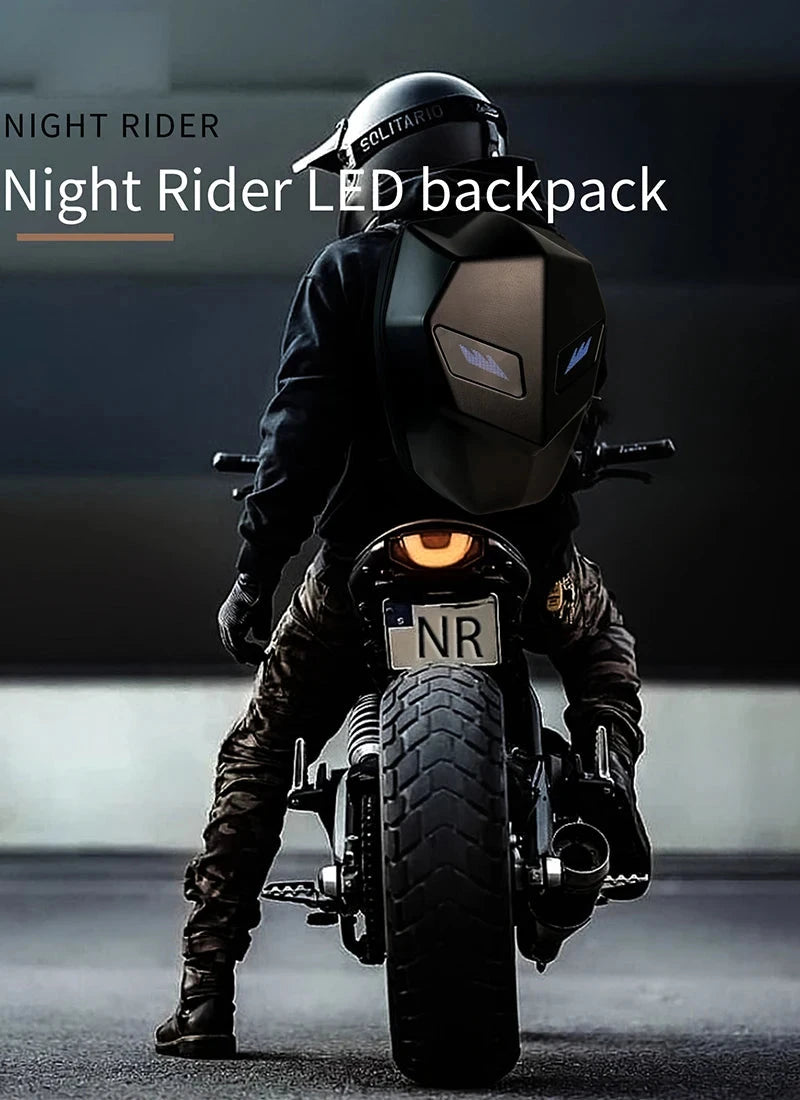 LED Travel Safety Expandable Hard-Shell Backpack