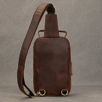 Retro Leather Crossbody Bag Men